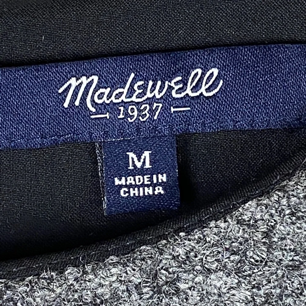 Madewell Leather Pocket Installation Wool Blend Dress - Picture 9 of 9